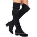 2019 Custom Women's Over The Knee Stretch Boot Trendy Low Block Heel A173-3c Shoe - Sexy Over The Knee Pullon Boot